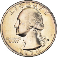 Monnaie, États-Unis, Washington, Quarter, 1974, San Francisco, Proof, SPL+ - 1932-1998: Washington