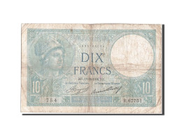 Billet, France, 10 Francs, 10 F 1916-1942 ''Minerve'', 1936, 1936-12-17, TB - 10 F 1916-1942 ''Minerve''