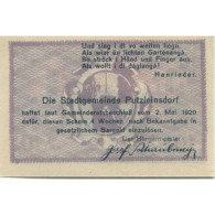 Billet, Autriche, Putzleinsdorf, 10 Heller, Eglise 1920-05-02, SPL Mehl:FS 804a - Austria