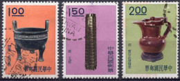 TAIWAN (= Formosa) :1961: Y.356A,357A-B : Trésors Artistiques De L'ancienne Chine.  Gestempeld / Oblitéré / Cancelled. - Usados