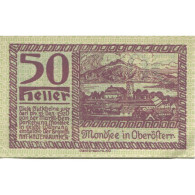 Billet, Autriche, Mondsee, 50 Heller, Fleuve 1920-12-31, SPL Mehl:FS 626b1 - Austria