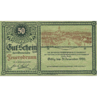 Billet, Autriche, Feuersbrunn, 50 Heller, Ville 1920-12-31, SPL, Mehl:FS 199 - Austria