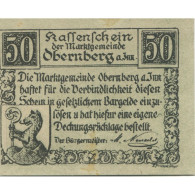 Billet, Autriche, Obernberg, 50 Heller, Blason, 1920, SPL, Mehl:FS 686Ia - Austria