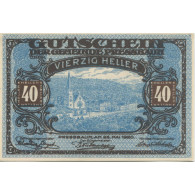 Billet, Autriche, Pressbaum, 40 Heller, Eglise 1921-07-31, SPL, Mehl:FS 784a - Austria