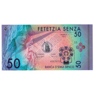 Billet, Italie, Billet Touristique, 2016, 50 SENZA, NEUF - [ 8] Falsi & Saggi