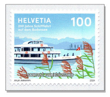 Suisse Switzerland 2024 (1/2024) 200 Jahre Schiffahrt Bodensee Lake Constance Schiff Ship  MNH ** - Nuevos