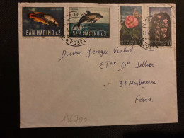 LETTRE Pour La FRANCE TP POISSON L2 + L3 + FLEUR L5 + FLEURS L10 OBL.16-6 67 - Lettres & Documents