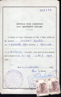 Belgio (1967) - Certificat Pour Obtenir D'un Abonnement Scolaire - Autres & Non Classés