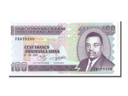 Billet, Burundi, 100 Francs, 2001, 2001-08-01, NEUF - Burundi