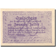 Billet, Autriche, Untergaisbach, 20 Heller, Château, 1920, SPL  Mehl:FS 1094a - Oesterreich