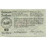 Billet, Autriche, Fraham, 50 Heller, étang, 1920, 1920-05-15, SPL, Mehl:FS 205c - Oesterreich