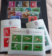 San Marino   Block 5 -7 + Satz       Olympic Summer Games Rome, Sport   **  MNH #6464 - Blocks & Sheetlets