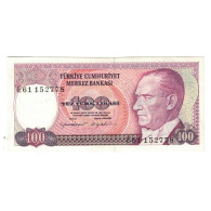 Billet, Turquie, 100 Lira, KM:194a, SPL - Turchia