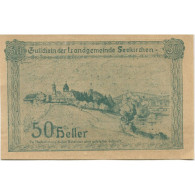 Billet, Autriche, Seekirchen, 50 Heller, Village 1920-12-31, SPL, Mehl:FS 986a - Austria