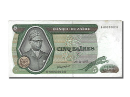 Billet, Zaïre, 5 Zaïres, 1977, 1977-11-24, SPL - Zaire