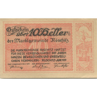 Billet, Autriche, Roschitz, 10 Heller, Monument 1920-09-15, SPL, Mehl:FS 844 - Austria