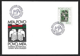 Stamps Do MFA, POVO De José Abel Manta. '25 De Abril, Dia Da Liberdade' 1974. Dinamização Cultural MFA. - Cartas & Documentos