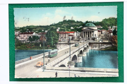 CARTOLINA POSTALE VIAGGIATA 1955 TORINO (TORINO), PIEMONTE, ITALIA: PONTE VITTORIO EMANUELE E GRAN MADRE 0123 POSTCARD - Pontes