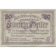 Billet, Autriche, Pfarrkirchen, 50 Heller, Village 1920-05-13, SPL Mehl:FS 744Ic - Austria