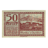 Billet, Autriche, Mondsee O.Ö. Marktgemeinde, 50 Heller, Personnage 1, 1920 - Austria