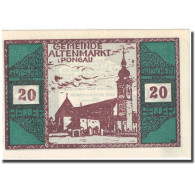 Billet, Autriche, Pongau, 20 Heller, Eglise 1, 1920 SPL Vert Mehl:FS 31a - Austria