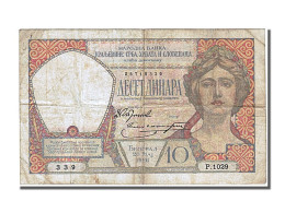 Billet, Yougoslavie, 10 Dinara, 1926, 1926-05-26, TB+ - Yougoslavie