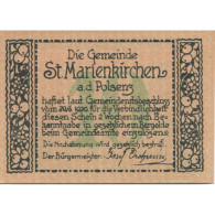 Billet, Autriche, Marienkirchen, 10 Heller, Eglise, 1920, SPL, Mehl:FS 909a - Austria