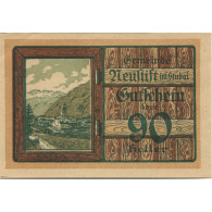 Billet, Autriche, Neustift, 90 Heller, Paysage 1920-12-31, SPL Mehl:FS 667 - Austria
