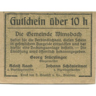 Billet, Autriche, Wimsbach, 10 Heller, Château, 1920, SPL, Mehl:FS 1240a - Austria