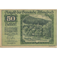 Billet, Autriche, Altlengbach, 50 Heller, Paysage 1920-12-31, SPL Mehl:FS 33a - Austria