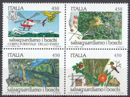 ITALIA - 1984 - Serie Completa Nuova MNH Yvert 1611/1614, In Quartina  Se-tenant, Come Da Immagine. - 1981-90: Neufs