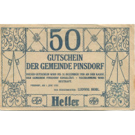 Billet, Autriche, Pinsdorf, 50 Heller, Arbre 1920-12-31, SUP+, Mehl:FS 750 - Oesterreich