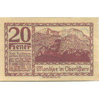 Billet, Autriche, Mondsee, 20 Heller, Montagne 1920-12-31, SPL Mehl:FS 621b1 - Oesterreich
