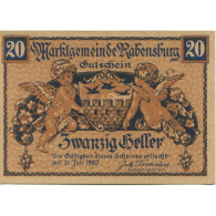 Billet, Autriche, Rabensburg, 20 Heller, Blason 1, 1920 SPL Mehl:FS 807a - Austria