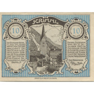 Billet, Autriche, Krimml, 10 Heller, Eglise, 1920, 1920-12-31, SPL, Mehl:FS 483a - Austria