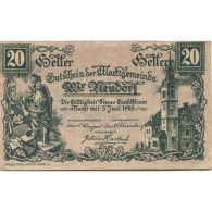 Billet, Autriche, Neudorf, 20 Heller, Château, 1920-06-05, SPL, Mehl:FS 1229Ia - Oesterreich