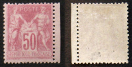 N° 104 50c Rose N/B Neuf N* TB Cote 400€ Signé Roumet - 1898-1900 Sage (Tipo III)