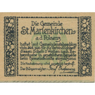 Billet, Autriche, Marienkirchen, 20 Heller, Rue, 1920, SPL, Mehl:FS 909a - Oesterreich
