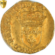 France, Charles IX, Écu D'or Au Soleil, 1564, Tours, 1st Type, Or, PCGS, SUP+ - 1560-1574 Carlo IX