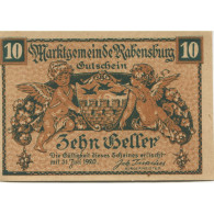 Billet, Autriche, Rabensburg, 10 Heller, Blason 1920-07-31, SPL, Mehl:FS 807a - Austria