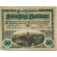 Billet, Autriche, Sierning, 50 Heller, Eglise 1921-07-01, SPL, Mehl:FS 995a - Austria