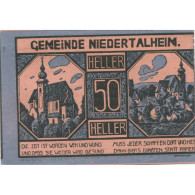 Billet, Autriche, Niedertalheim, 50 Heller, Eglise 1920-12-31, SPL Mehl:FS 672a - Austria