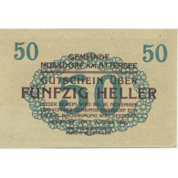 Billet, Autriche, Nussdorf Am Attersee, 50 Heller Voilier, 1920 SPL Mehl:FS 677a - Austria