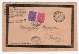 1934. KINGDOM OF YUGOSLAVIA,SERBIA,NOVI SAD,1.50 DIN POSTAGE DUE IN BELGRADE,AIR FORCE COMMAND COVER,BLACK FRAME - Strafport