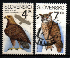 SLOVACCHIA - 1994 - Aquila Chrysaetos, Bubo Bubo - USATI - Used Stamps