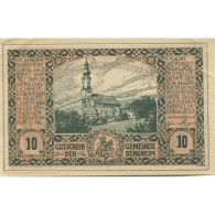 Billet, Autriche, Bergheim, 10 Heller, Eglise 1920-10-31, SPL, Mehl:FS 82Ia - Autriche