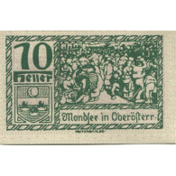 Billet, Autriche, Mondsee, 10 Heller, Personnage 1920-12-31, SPL Mehl:FS 626c1 - Oesterreich