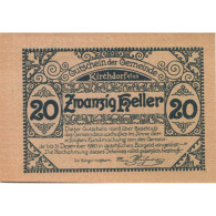 Billet, Autriche, Kirchdorf, 20 Heller, Eglise 1920-12-31, SPL, Mehl:FS 444a - Austria