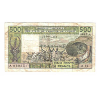 Billet, Communauté économique Des États De L'Afrique De L'Ouest, 500 Francs - Estados De Africa Occidental