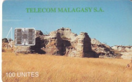 MADAGASCAR - Isalo(red CN Under The Line), Telecom Malagasy First Issue 100 Units, Used - Madagascar